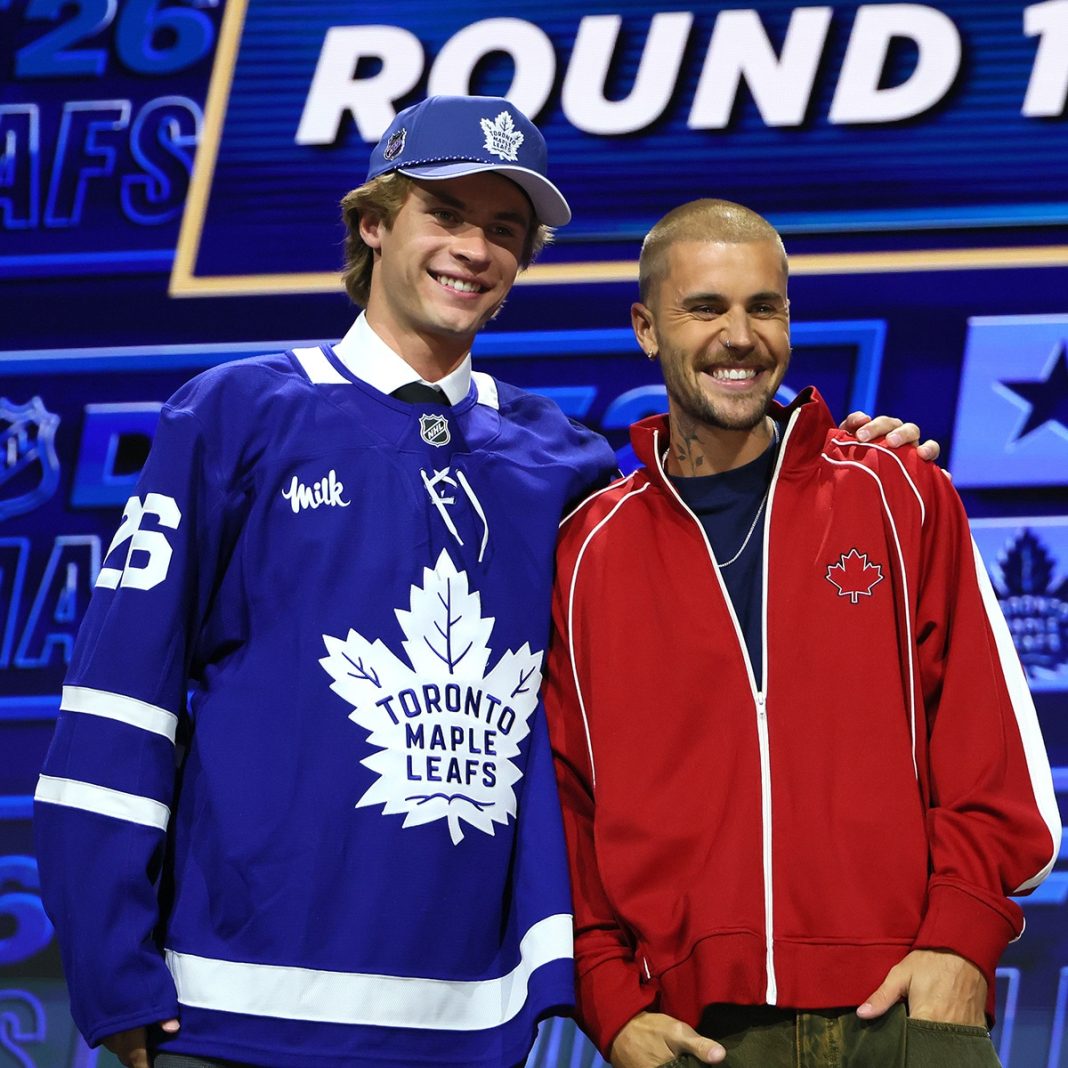 Justin Bieber Assists in Drafting Gavin McKenna